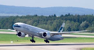 Cathay Pacific flight Brisbane to Hong Kong